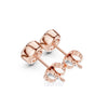 Round Cut Diamond Stud Earrings – Bezel Set in Silver, 10K & 14K Gold