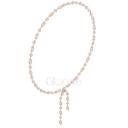 Marquise & Round Diamond Lariat Necklace