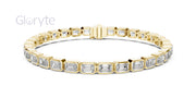Emerald Cut Diamond Tennis Bracelet 0.30 Pointers
