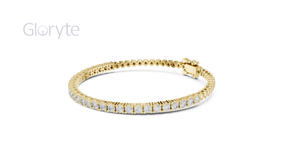 Round Cut Diamond Half Tennis Bracelet 2.50mm