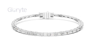 Baguette Cut Diamond Tennis Bracelet
