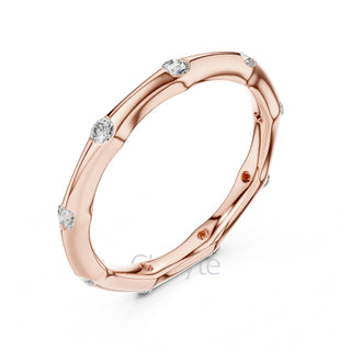 Bezel Set Diamond Stackable Ring