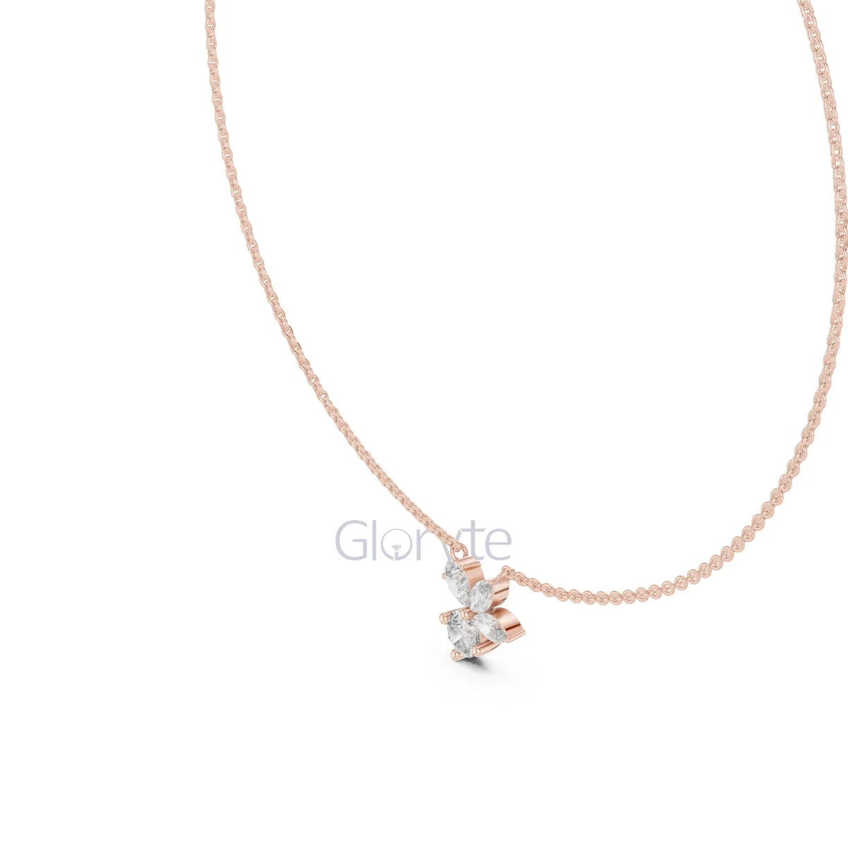 Diamond Floral Pendant Necklace