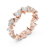 Pear & Round Lab Diamond Eternity Band – Classic Statement Ring