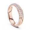 Double Row Pave Diamond Band Ring – Timeless Elegance in 925 Silver, 10K & 14K Gold
