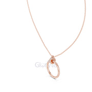 Circle Diamond Accent Pendant Necklace