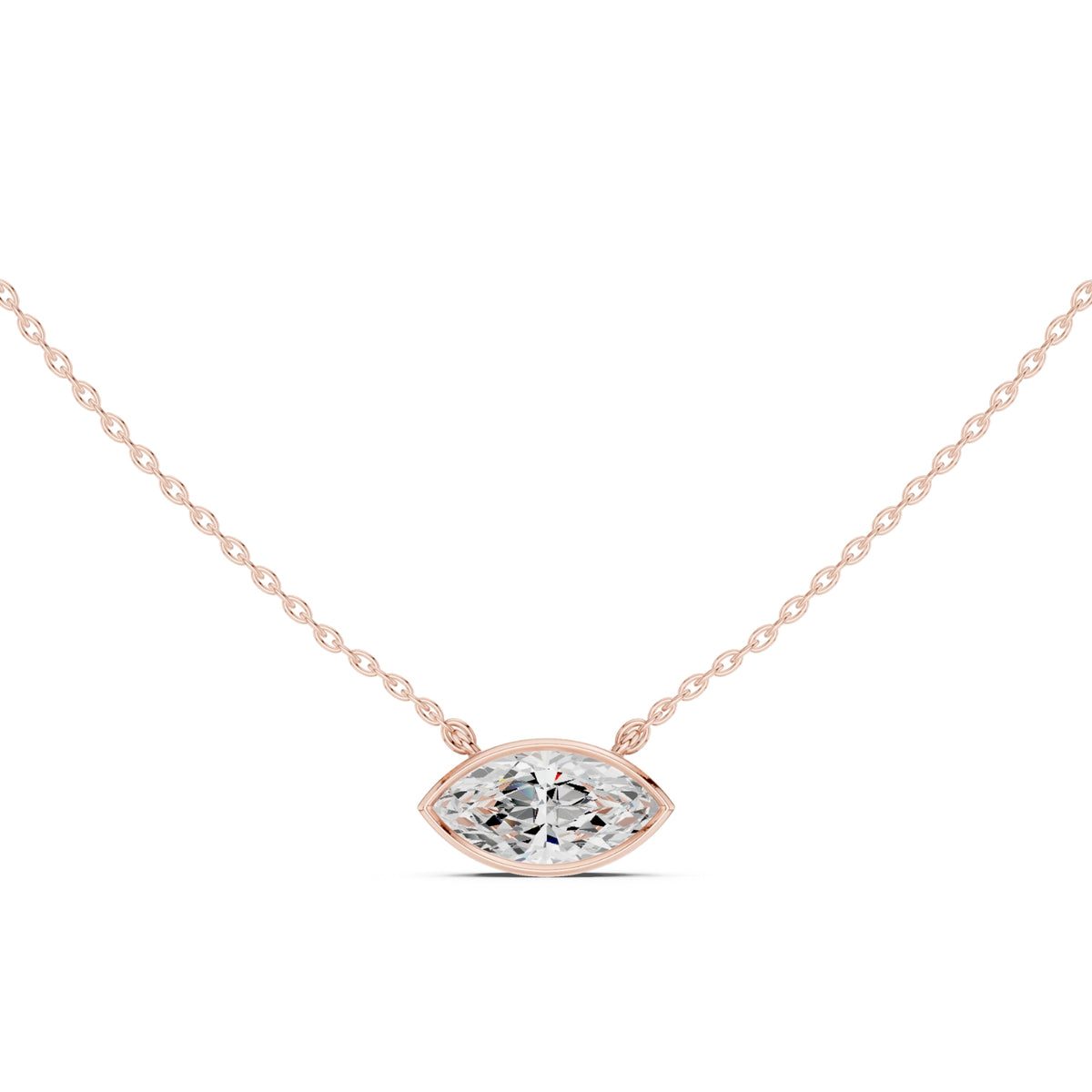 2.50 Carat East-West Diamond Solitaire Pendant – Oval & Marquise Shape