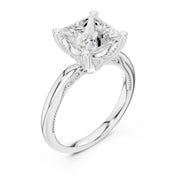 Elegant 2.5ct Solitaire Diamond Ring with Accent Side Stones