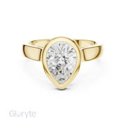 Bezel Set Diamond Solitaire Ring | Modern Elegance
