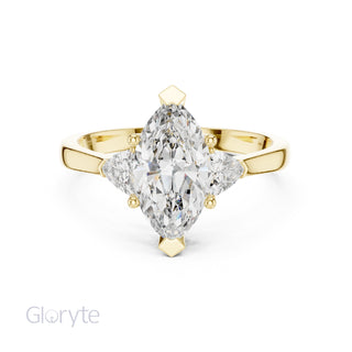 Three Stone Diamond Ring Collection | 1.30 CTW | Trillion Side Stones