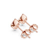 Pear Cut Diamond Stud Earrings | Teardrop Bezel Studs in 925 Silver, 14K & 18K Gold