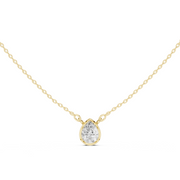 Diamond Solitaire Bezel Pendant Necklace