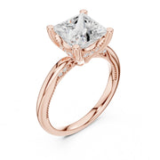 Elegant 2.5ct Solitaire Diamond Ring with Accent Side Stones