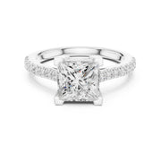 Diamond Solitaire Ring with Side Accents