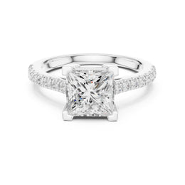 Diamond Solitaire Ring with Side Accents