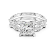 Diamond Bridal Set with Side Stones – 2.86 Carat