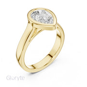 Bezel Set Diamond Solitaire Ring | Modern Elegance