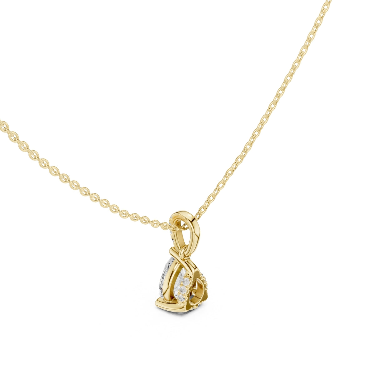 Diamond Solitaire Bezel Pendant Necklace (1.50ct) with Chain