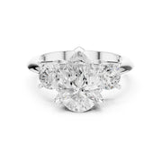 Three-Stone Diamond Engagement Ring | 2.5ct Center with Round Side Stones