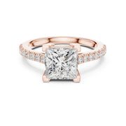 Diamond Solitaire Ring with Side Accents