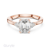 Three Stone Diamond Ring Collection | 1.30 CTW | Trillion Side Stones