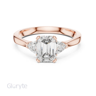 Three Stone Diamond Ring Collection | 1.30 CTW | Trillion Side Stones