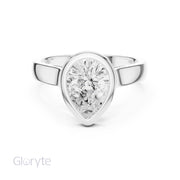 Bezel Set Diamond Solitaire Ring | Modern Elegance