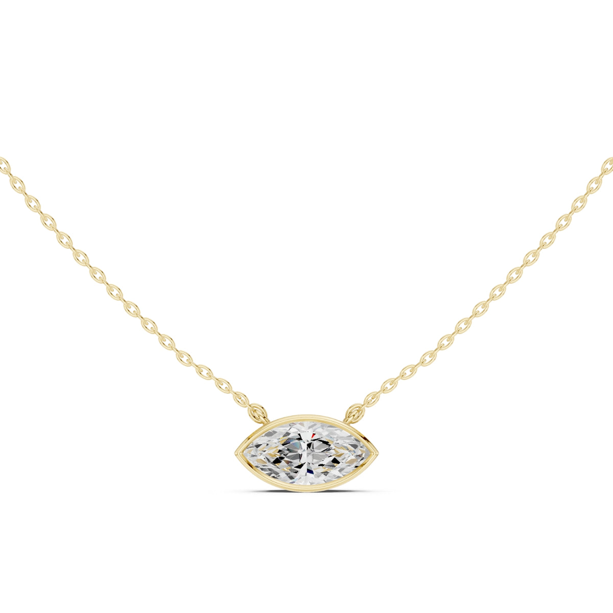 2.50 Carat East-West Diamond Solitaire Pendant – Oval & Marquise Shape
