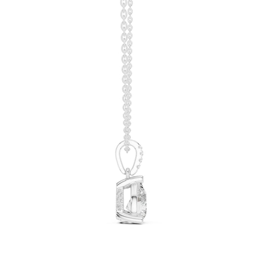 Diamond Solitaire Bezel Pendant Necklace (1.50ct) with Chain