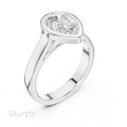 Bezel Set Diamond Solitaire Ring | Modern Elegance