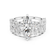 Floral & Round Diamond Cluster Ring – 3.70 CTW