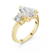 Three-Stone Diamond Engagement Ring | 2.5ct Center with Round Side Stones