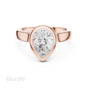 Bezel Set Diamond Solitaire Ring | Modern Elegance