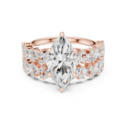 Floral & Round Diamond Cluster Ring – 3.70 CTW