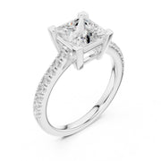 Diamond Solitaire Ring with Side Accents
