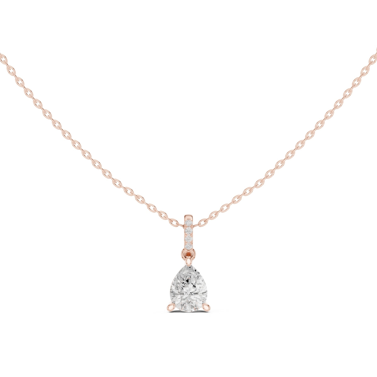Diamond Solitaire Bezel Pendant Necklace (1.50ct) with Chain