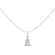 Diamond Solitaire Bezel Pendant Necklace (1.50ct) with Chain