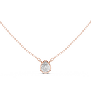 Diamond Solitaire Bezel Pendant Necklace
