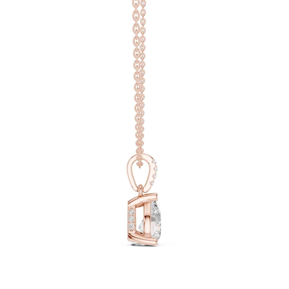 Diamond Solitaire Bezel Pendant Necklace (1.50ct) with Chain