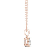 Diamond Solitaire Bezel Pendant Necklace (1.50ct) with Chain