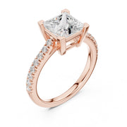 Diamond Solitaire Ring with Side Accents