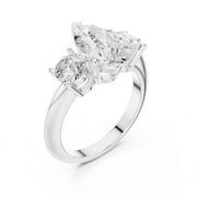 Three-Stone Diamond Engagement Ring | 2.5ct Center with Round Side Stones