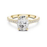 Diamond Solitaire Ring with Side Accents