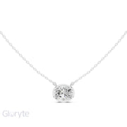 2.50 Carat East-West Diamond Solitaire Pendant – Oval & Marquise Shape