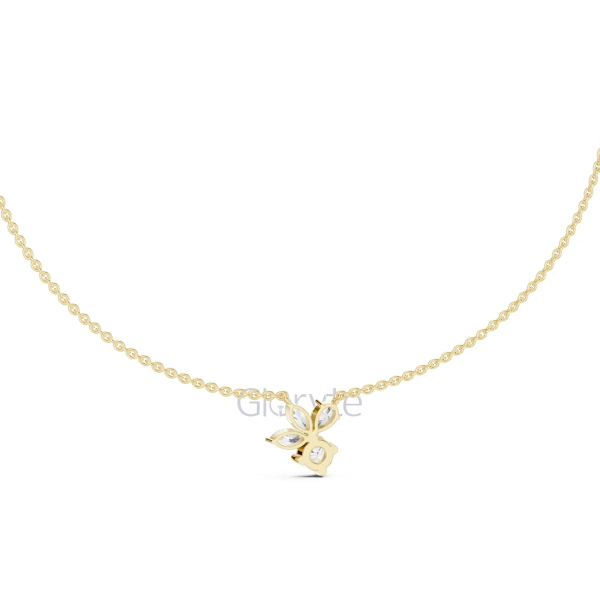 Diamond Floral Pendant Necklace