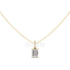 Emerald Cut Pendant with Diamond Bail | 1.50 CT