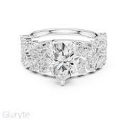 Floral & Round Diamond Cluster Ring – 3.70 CTW