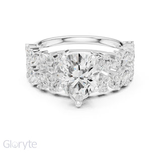 Floral & Round Diamond Cluster Ring – 3.70 CTW