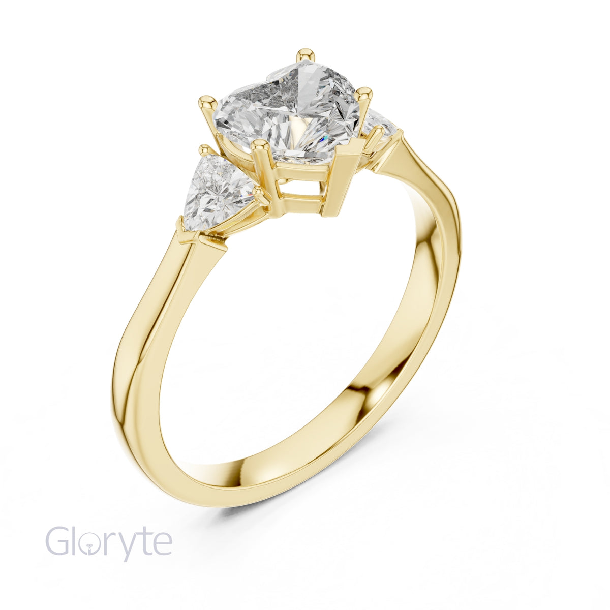 Three Stone Diamond Ring Collection | 1.30 CTW | Trillion Side Stones