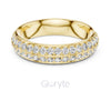 Double Row Pave Diamond Band Ring – Timeless Elegance in 925 Silver, 10K & 14K Gold